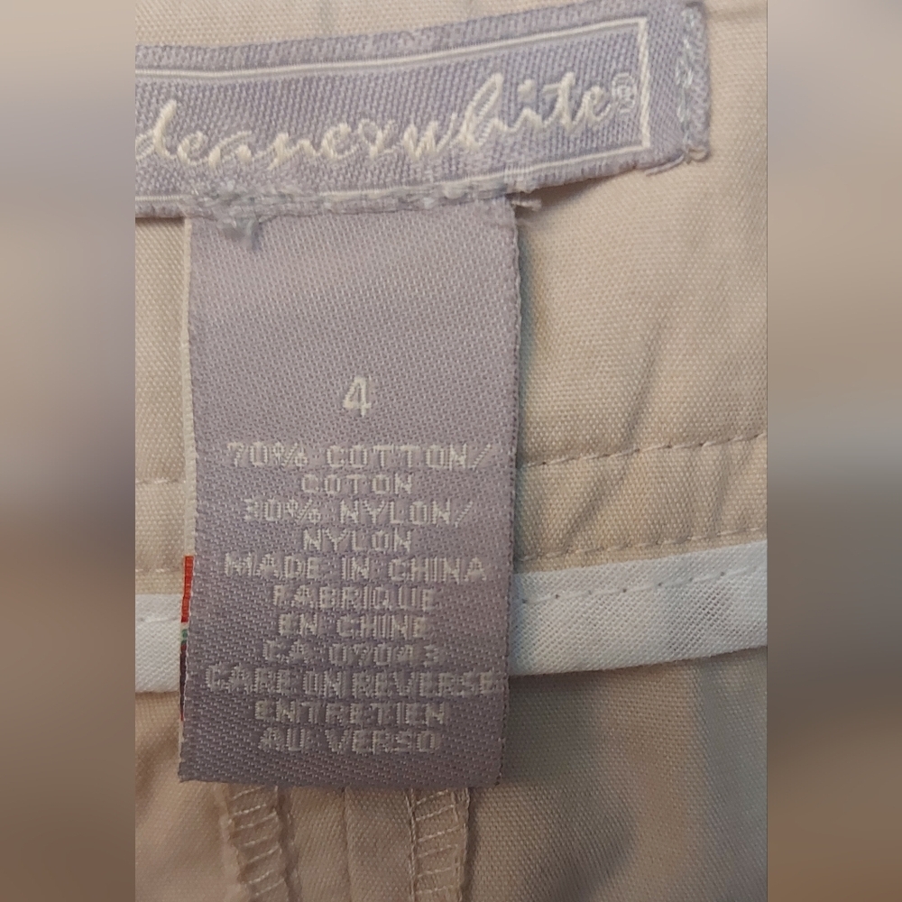 Y2K Utility Cargo Midi Skirt Cream Cotton Ruched Hem Deane White Sz 4 - Picture 7 of 13